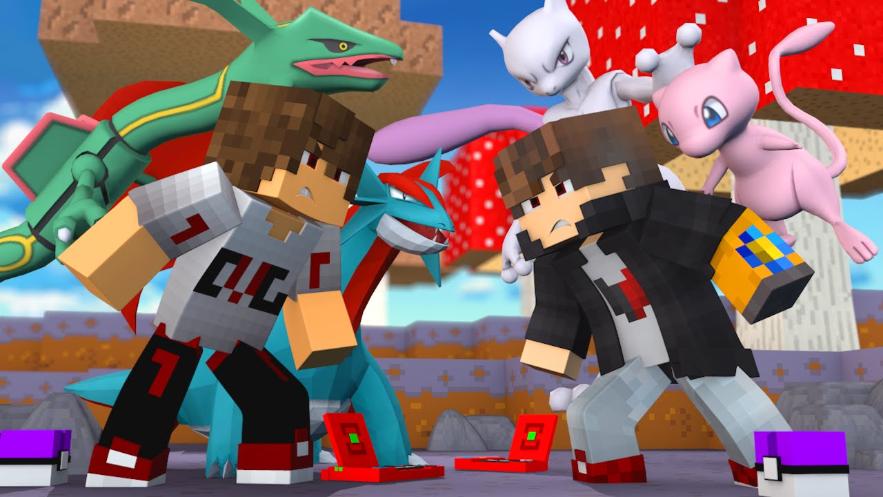 Cena de batalha do Pixelmon Brasil